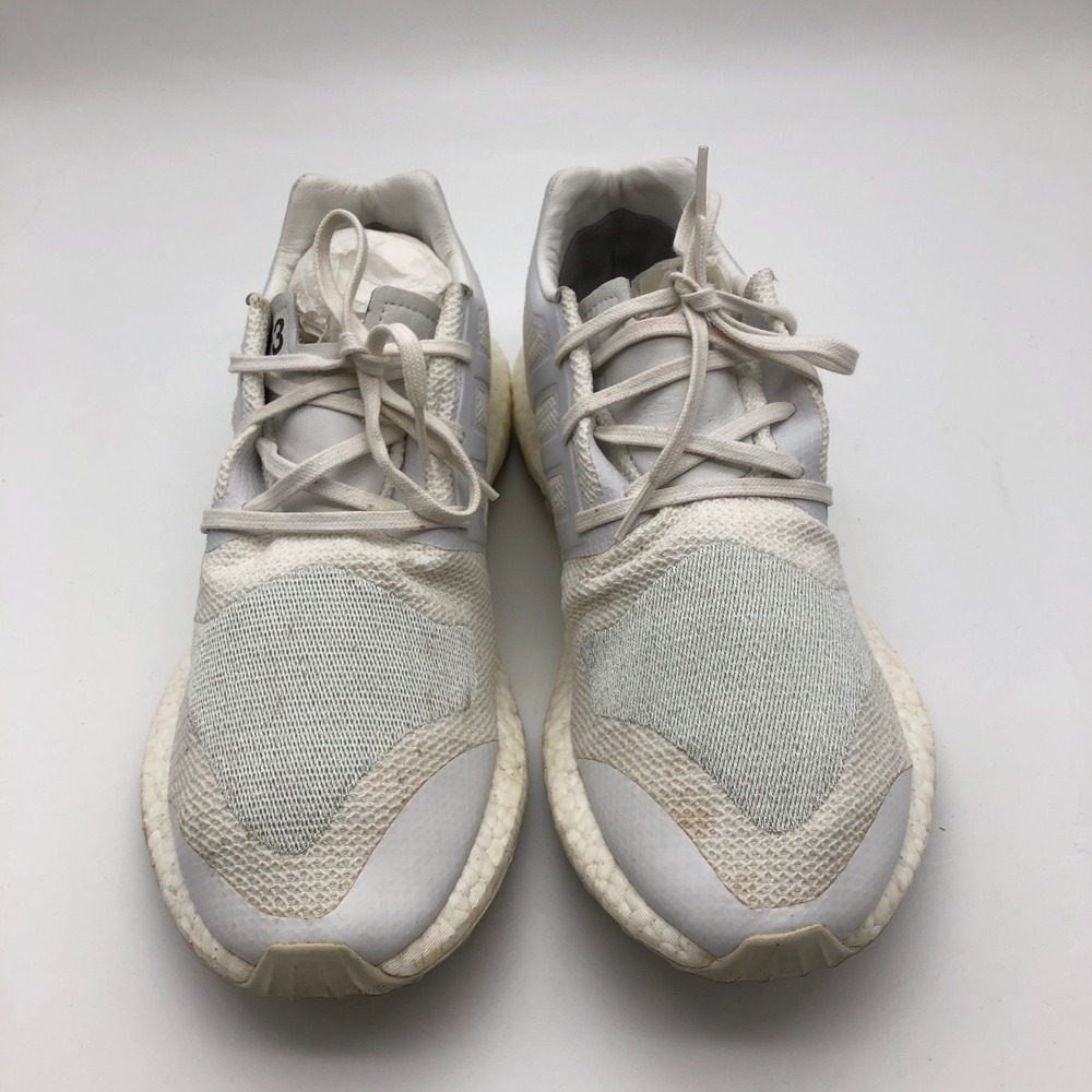 Adidas Y-3 Pure Boost Yohji Yamamoto Mens 10.5 Crystal White Sneakers BY8955 - Picture 4 of 14